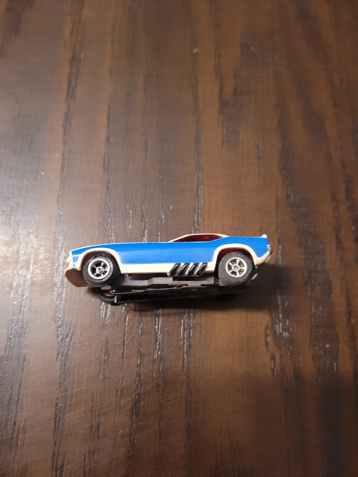 Vintage Aurora AFX Red/White/Blue Plymouth Cuda HO Slot Car