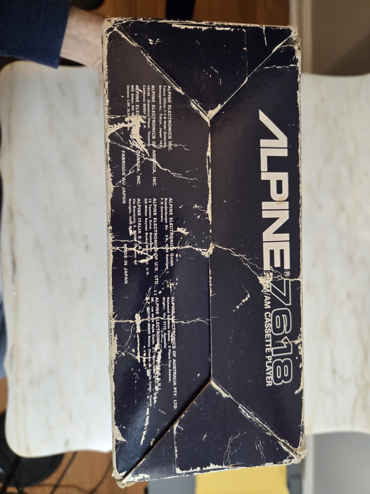 Vintage Rare Alpine 7618 AM FM Cassette Player Tuner Stereo -COMPLETE- UNTESTED