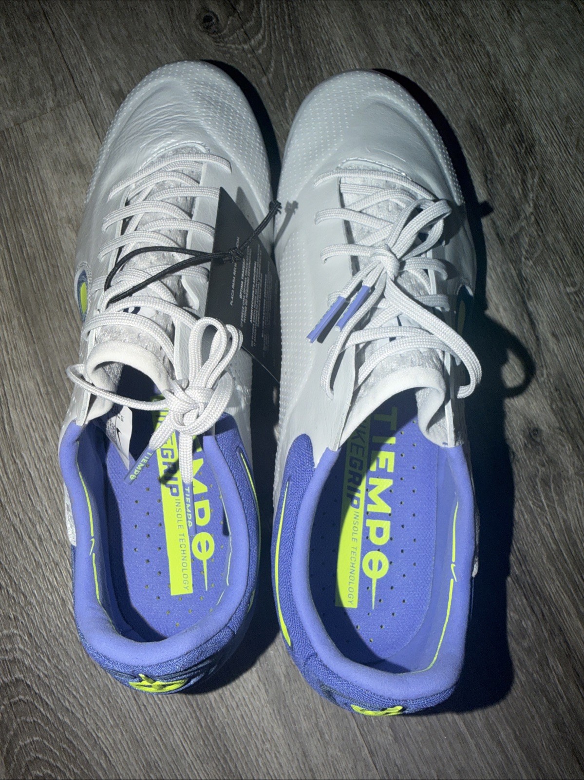 Nike Tiempo Legend 9 Elite AG DB0824-076 Gray Blue Soccer Cleats Mens Size 11