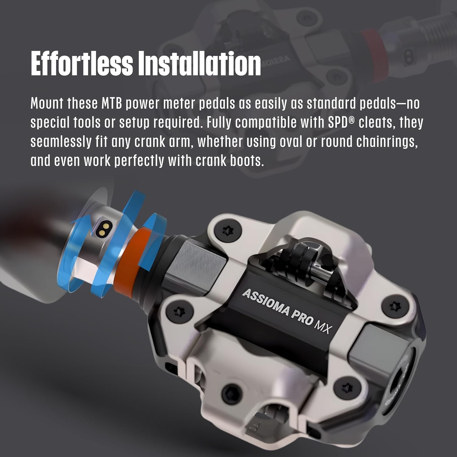 Favero Assioma PRO MX-1 MTB Power Meter Pedals with Extra SPD Cleats, Multi Tool