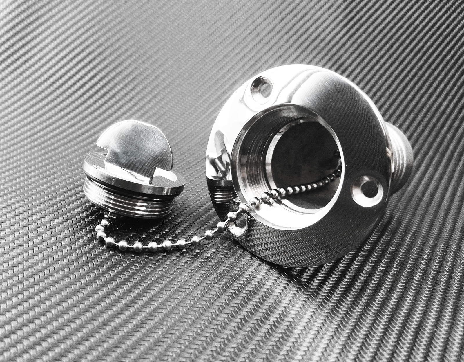 Universal 1.5" Stainless Steel Fuel Filler Neck With Stainless Flip Top Cap