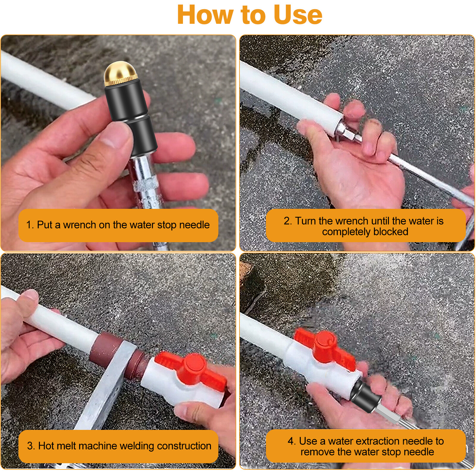 Pipe Water Stop Needle Hot Melt and Repair Leakage Tap Heating Plugging Tool