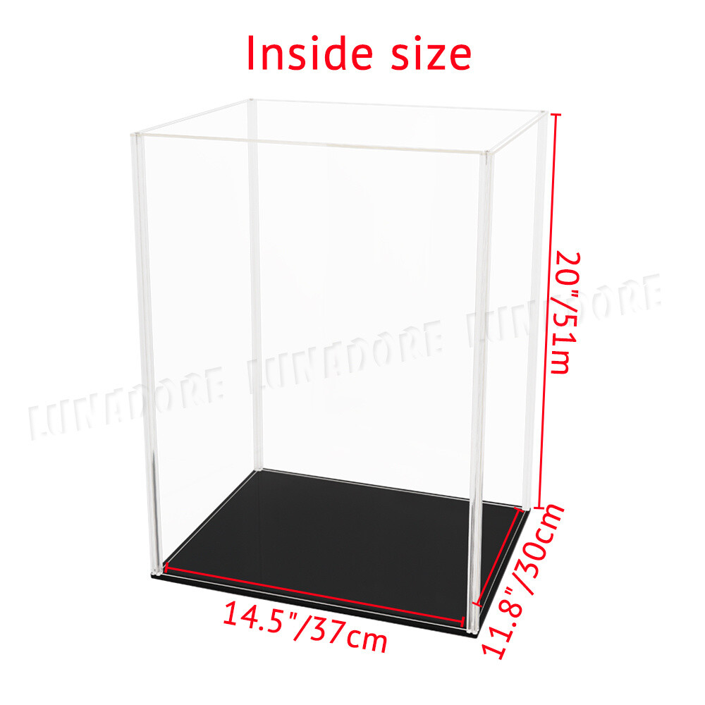 20 inch H Acrylic Display Case Collectibles Box Dustproof Large Figure Install