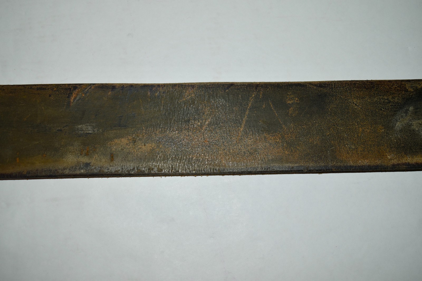 Antique U.S. CAVALRY WWI-era Gem Straight Razor LEATHER STROP Army & Navy 18.5"L