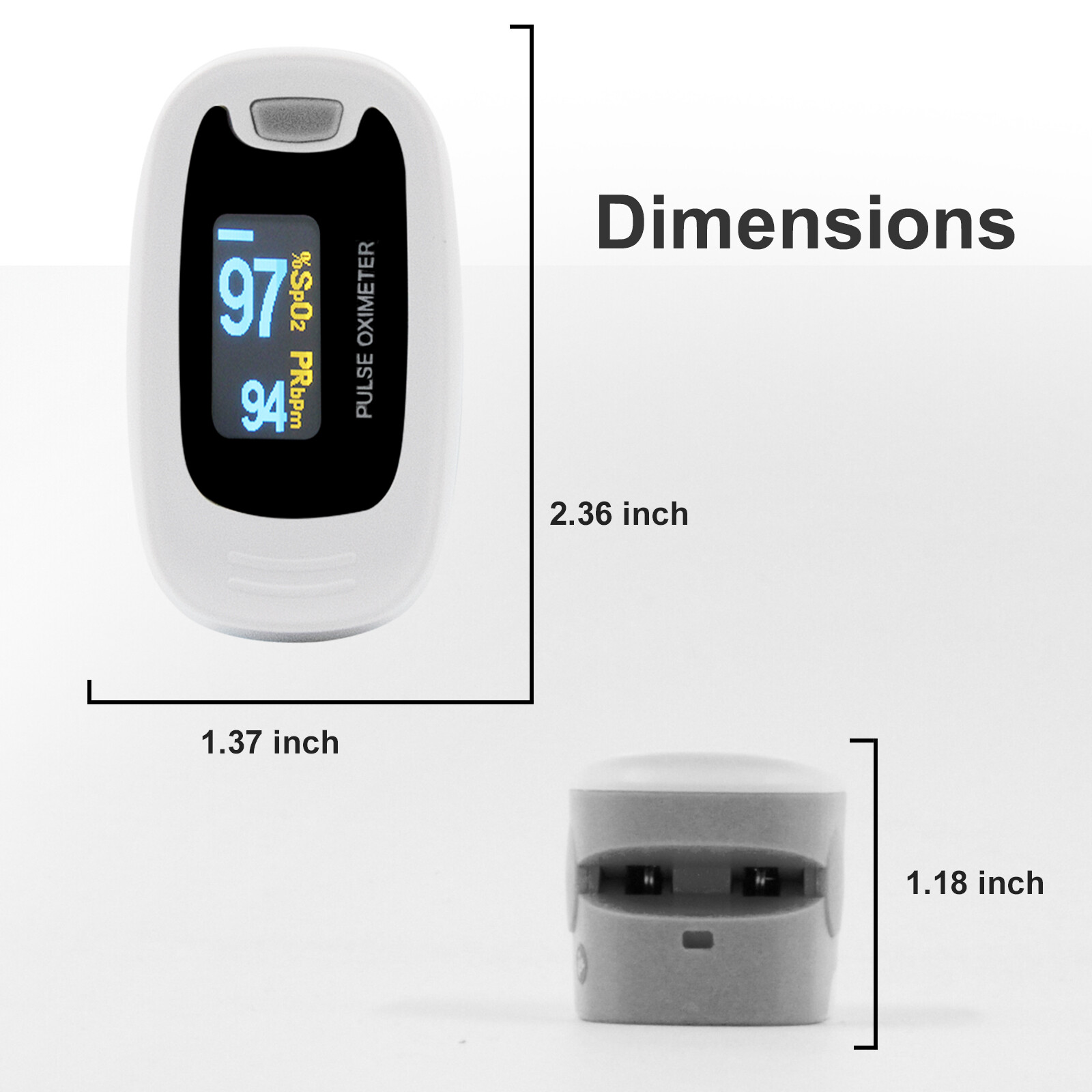FDA Finger Pulse Oximeter OLED Blood Oxygen Meter Heart Rate SpO2 Monitor Sensor