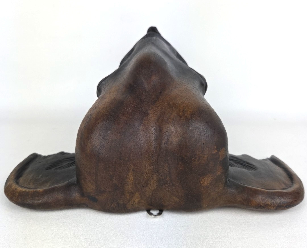 12” Wooden Thai Elephant Head Hand Carved Hanging Wall Home Decor Boho Gift