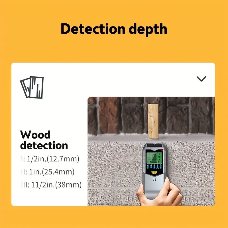 Multifunctional Wall Detector - Detects Metal, Wood, Wires for Safe Drilling
