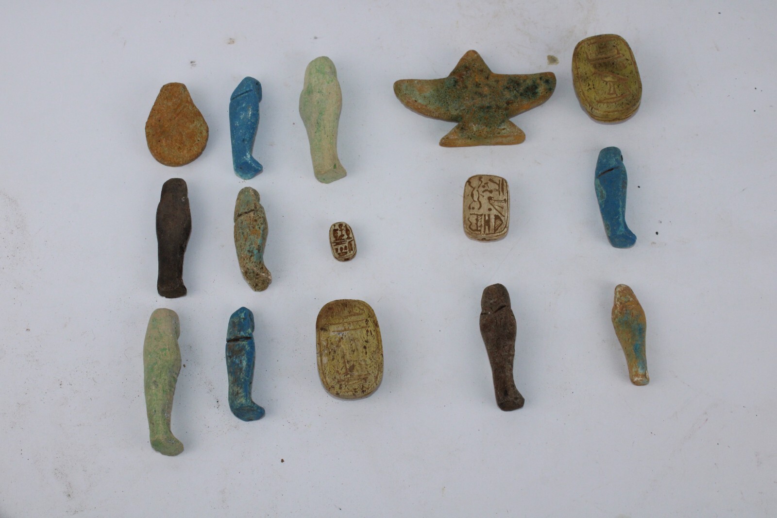 COLLECTION of 15 RARE ANCIENT EGYPTIAN PHARAONIC ANTIQUE Amulets (Egypt History)