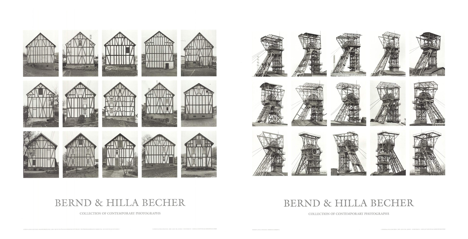 Bundle- 2 Assorted Bernhard and Hilla Becher Posters