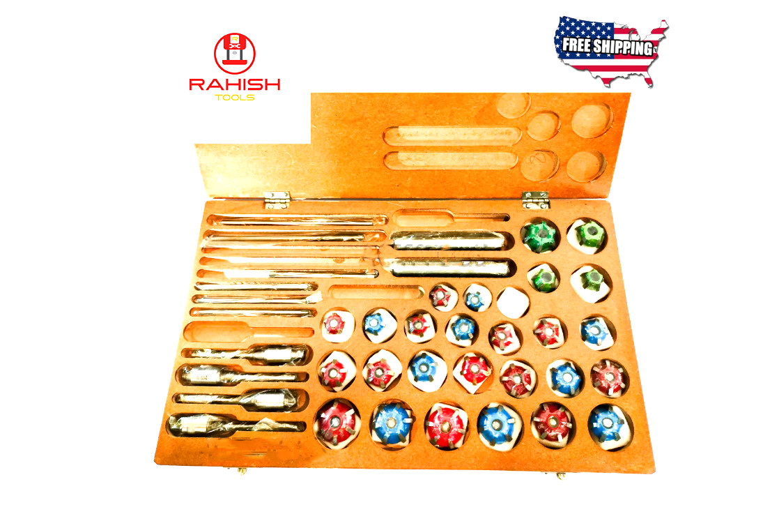 Valve Carbide Seat Tipped Cutter Set 39 pcs For Vintage & Modern Car & Bikes USA