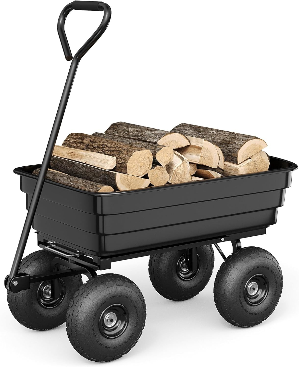 Heavy Duty Poly Dump Cart Garden Cart Quick Release Dump Wagon for Yard