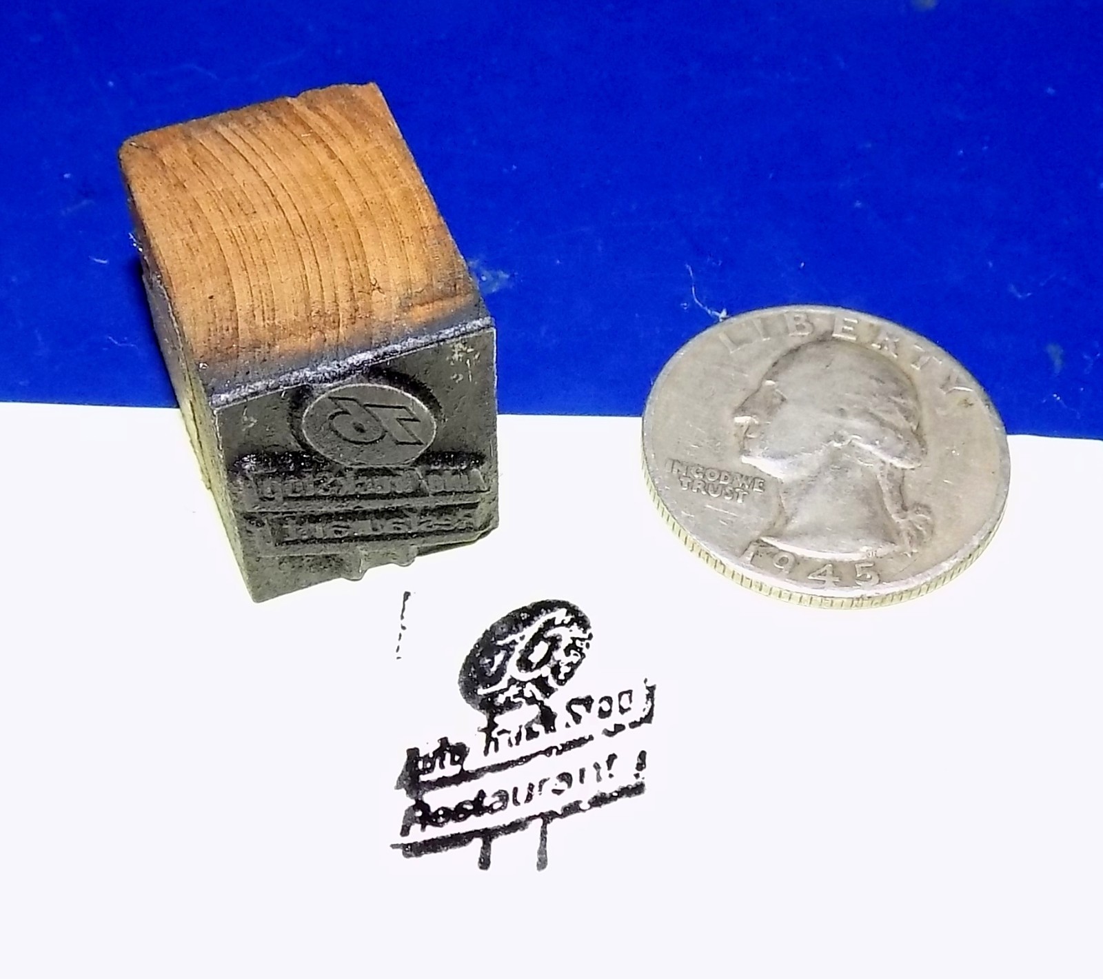 Vintage "76 (gasoline) / Auto Truck Stop / Restaurant" Printers Block