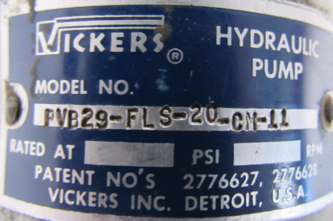 REFURBISHED VICKERS PVB29-FLS-20-CM-11 PISTON PUMP PVB29FLS20CM11
