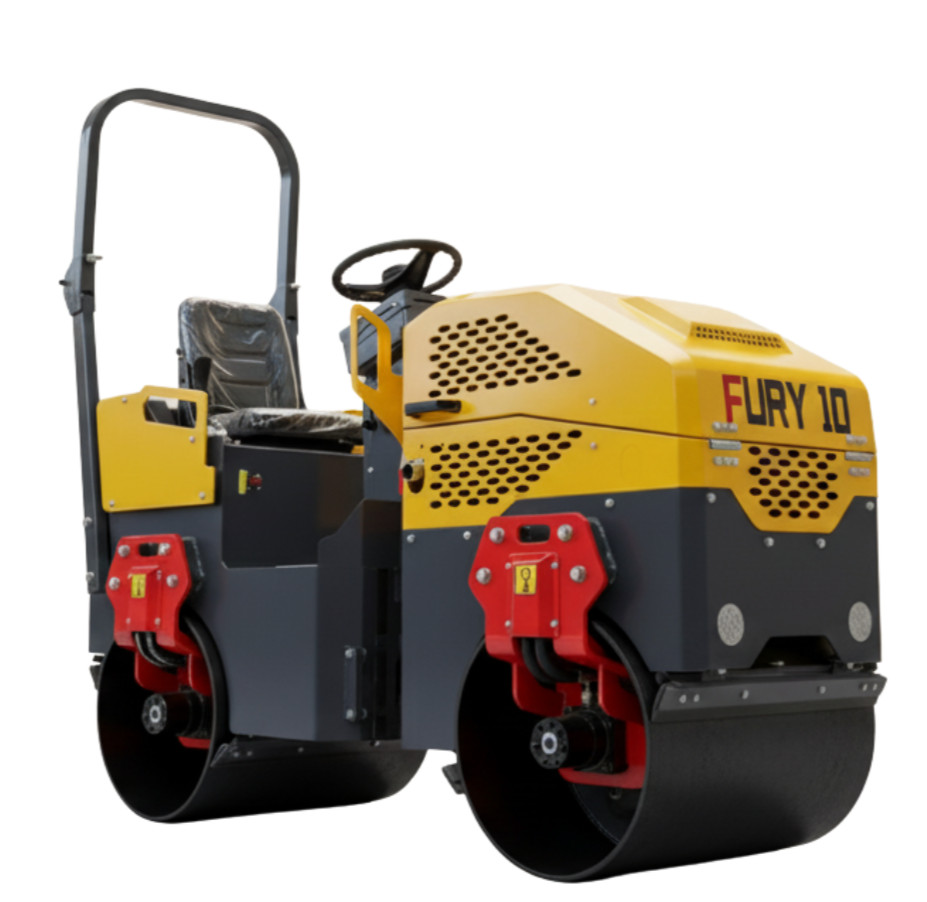 TYPHON Fury 10 Road Roller Compactor 1 Ton B&S 13.5hp Gas Soil Asphalt Rollers