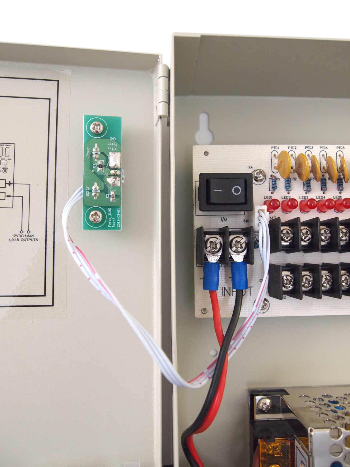 16 Channel 18 Port 12V DC 10Amp Power Supply Switch Box for CCTV Security Camera