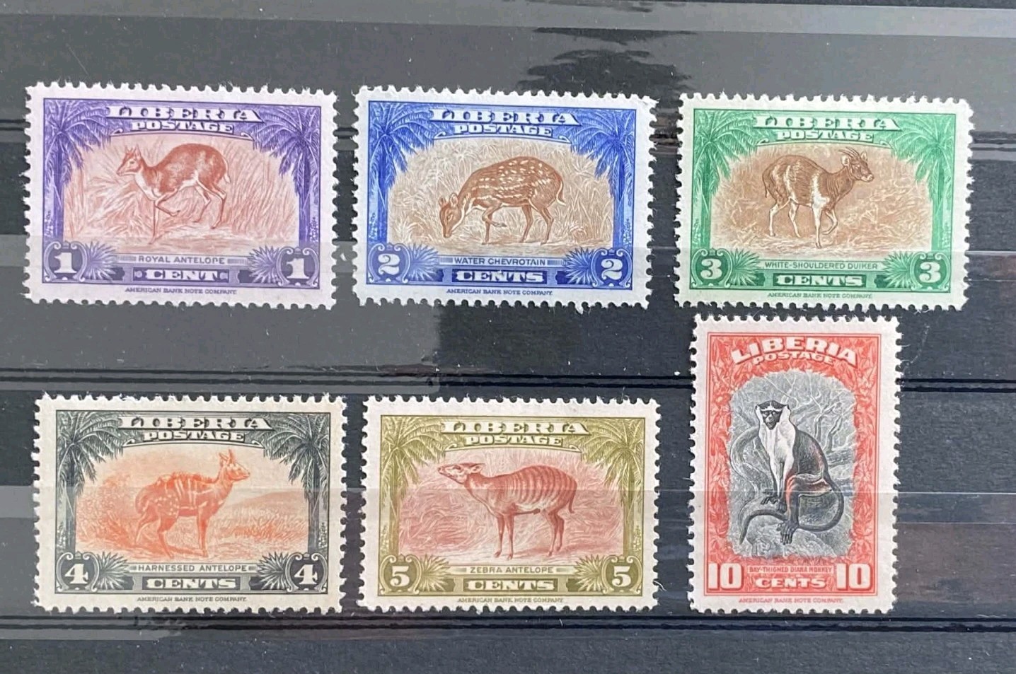 Liberia 1942 Fauna Complet Set MH MM413