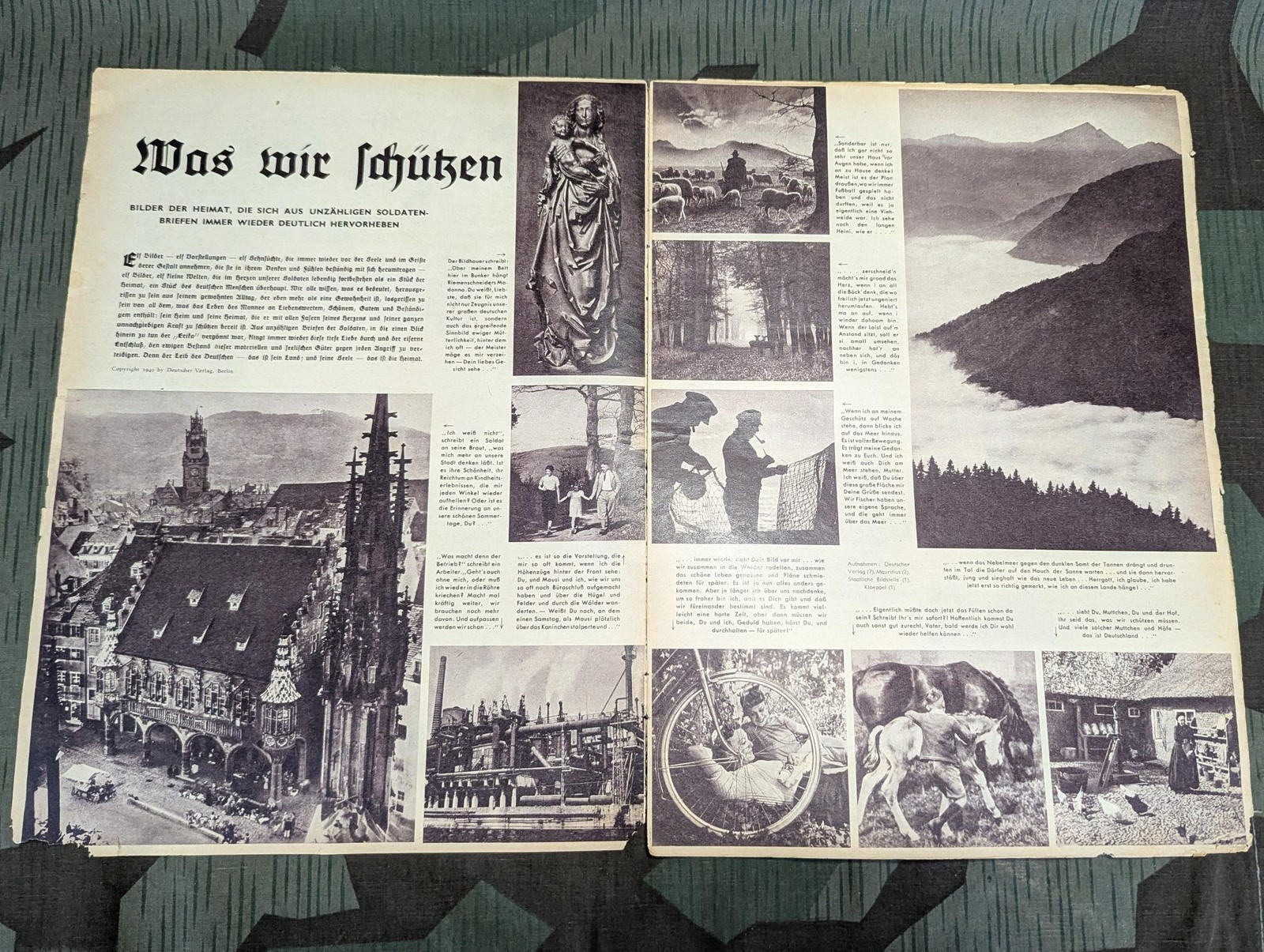 Vintage WWII German Erika Magazine February 1940 (Nr. 6) 1940s Soldiers Front