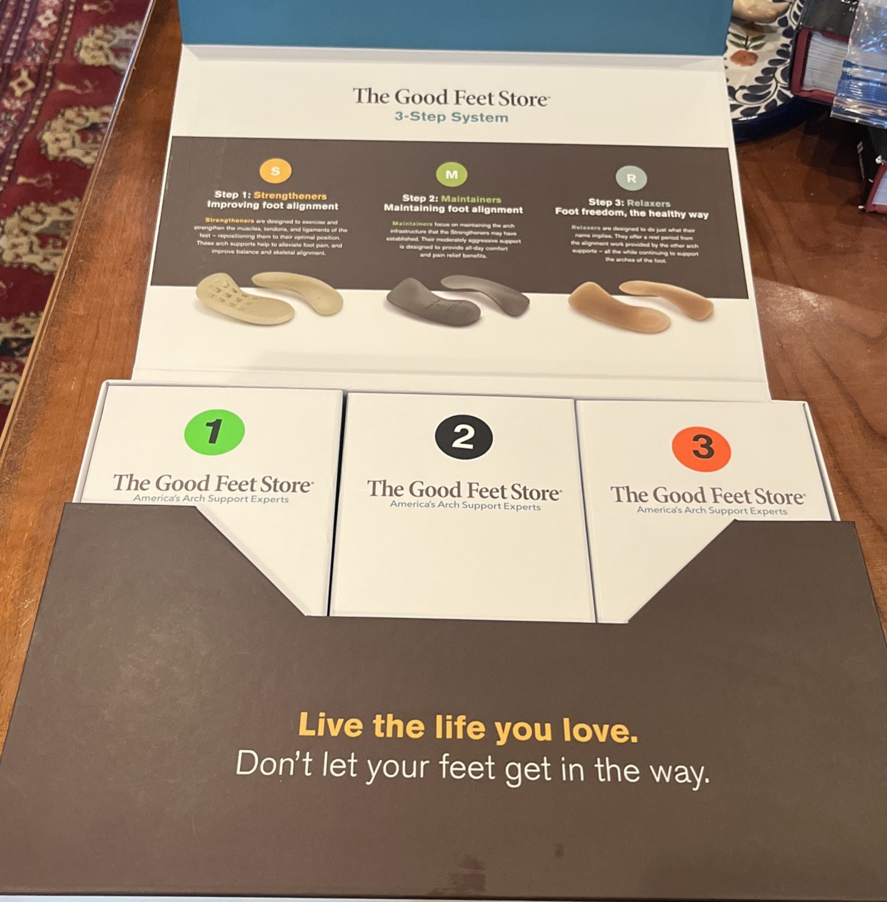 The Good Feet Store 3-Step System In Box Missing Strengtheners 259 359