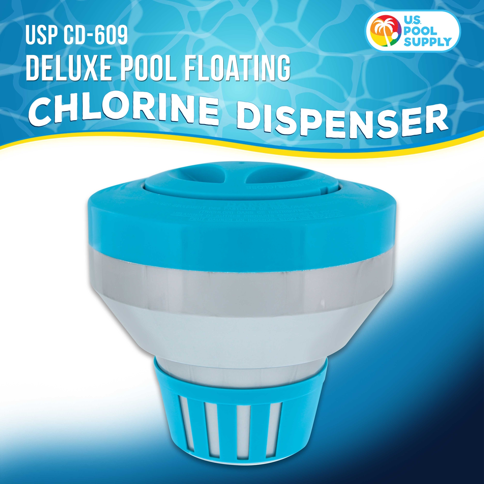 U.S. Pool Supply Deluxe Pool Cleaner Floater Dispenser for 3" Tablets