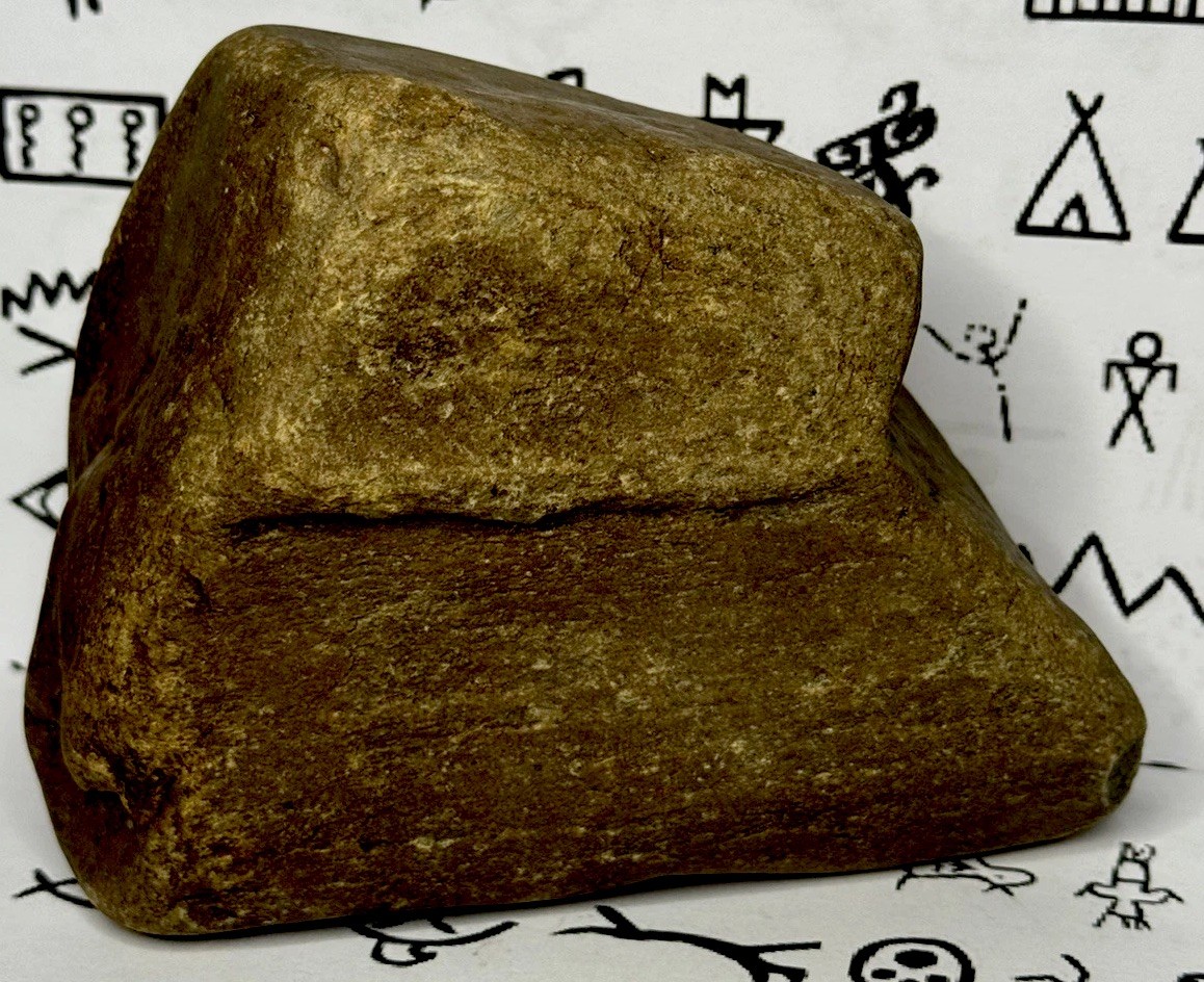 Native American Indian Authentic Artifact Stone Carved Effigy, 2 lb 13 oz • VA