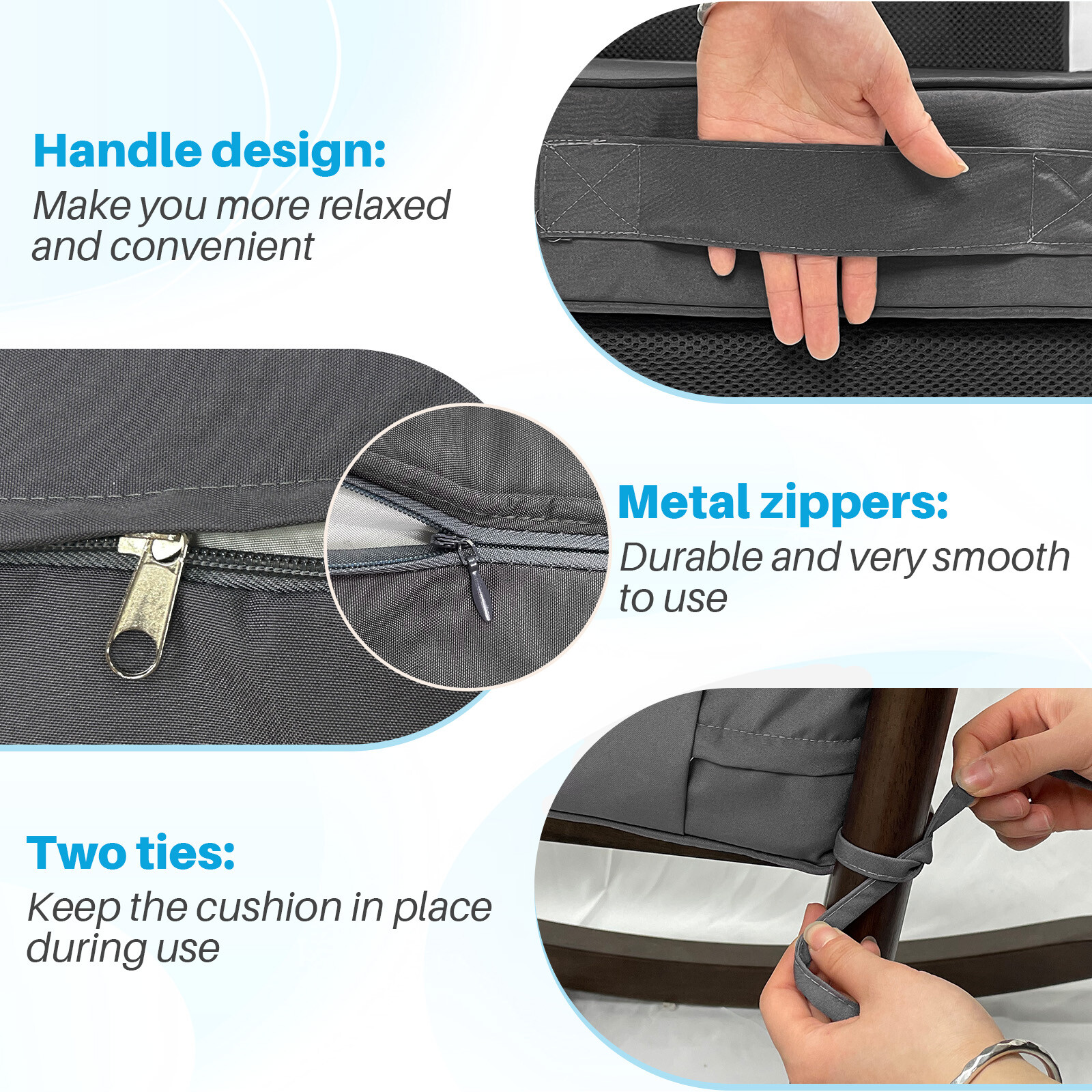 Outdoor Seating Cushion Set 22x22 inch Patio Cushions