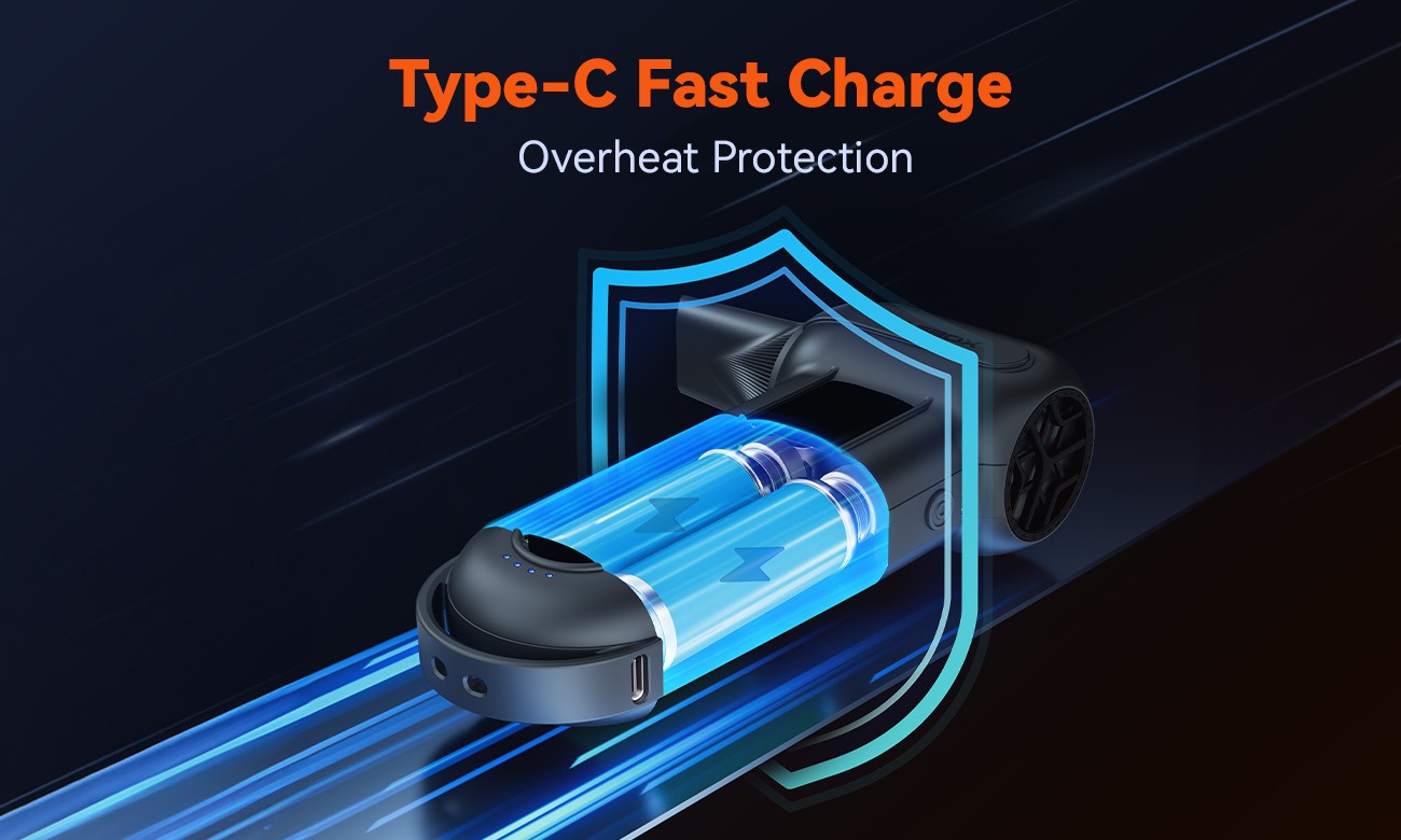 WOLFBOX DF100 150000RPM Electric Air Duster Turbo Fan Black 3 Speed Adjustable