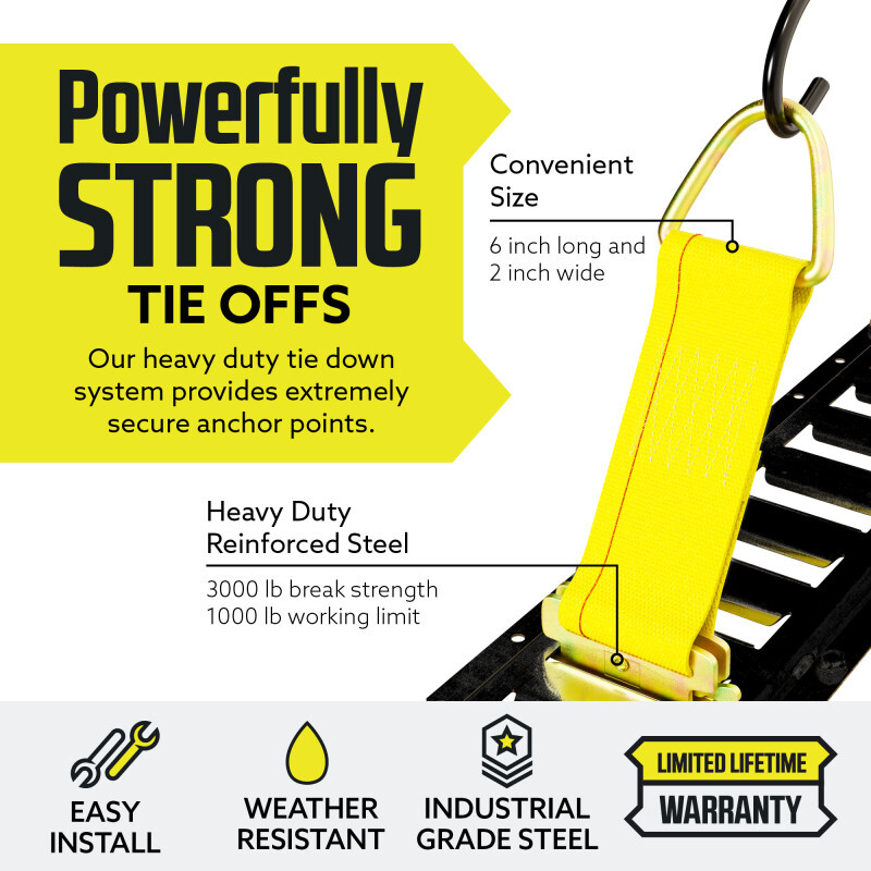 DC Cargo E Track Rails Tie-Down Kit 8' Etrack Rail, E-track Rings, Anchors, Caps