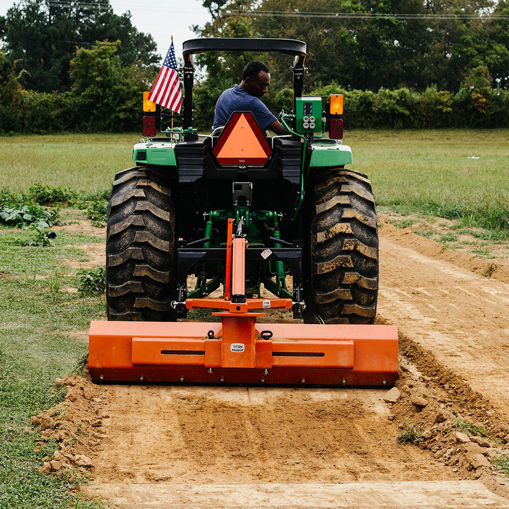 Titan Attachments 3 Point 7.5 FT Rear Blade For Grading And Scraping With Manual