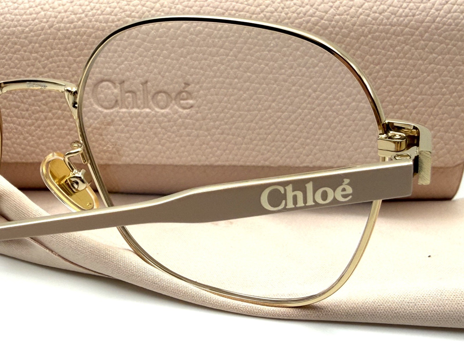 Chloe CH0274OA 002 Gold Square Eyeglasses Frame 54mm New