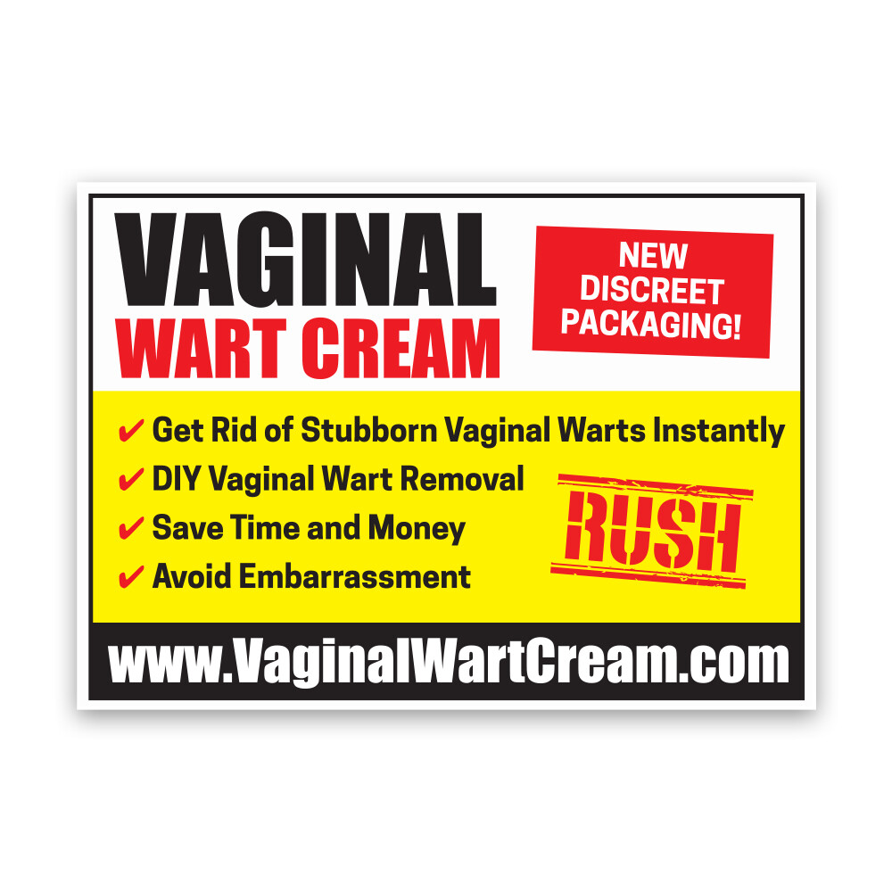 Vaginal Wart Cream, Fake Product Box, Practical Jokes, Revenge (100% Anonymous)