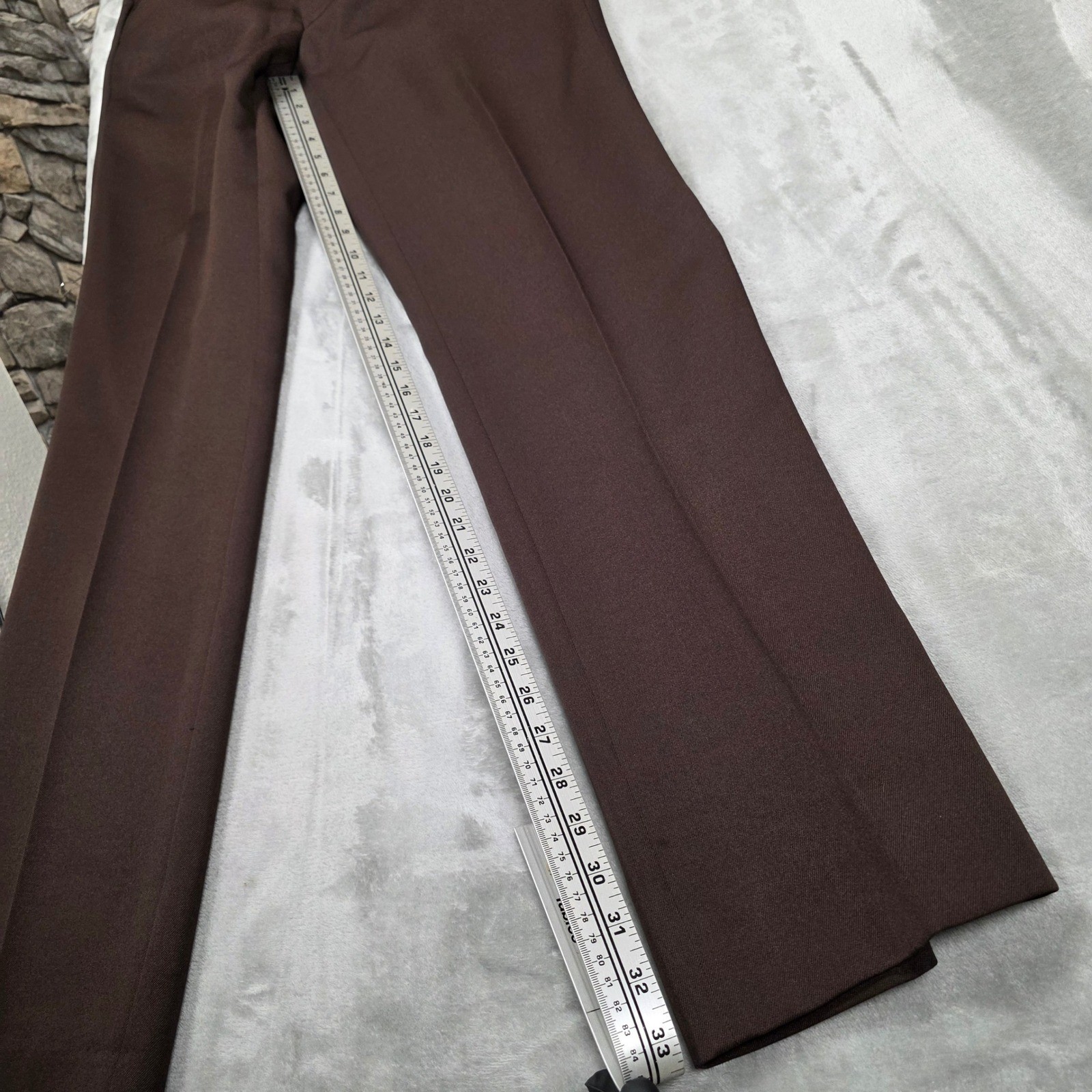 Circle S Western Trousers Mens Brown Ranch Wear Vintage Pants Missing Size Tag