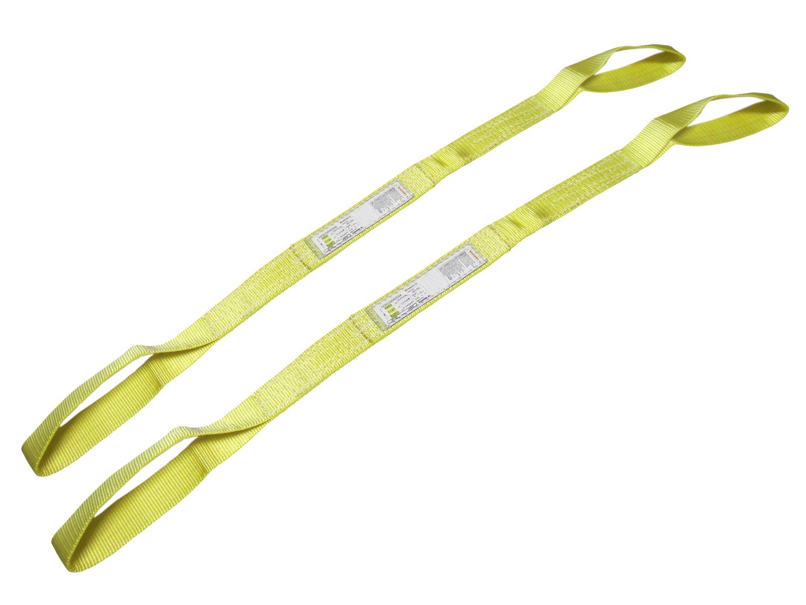 2" x 8 FT Web Sling Eye & Eye 2-ply Synthetic Lifting Tow Strap Choker (2 Pack)