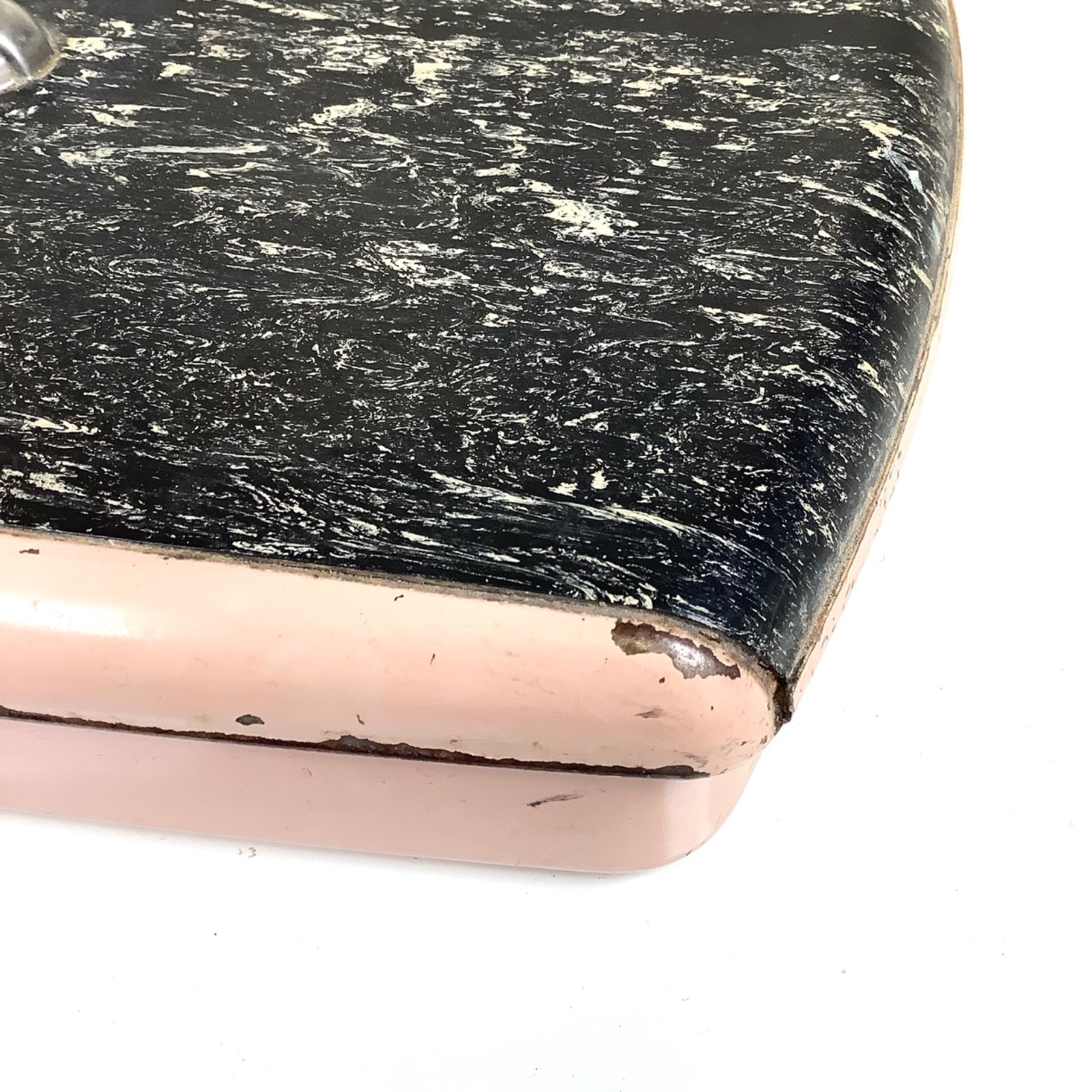 Vintage MCM Borg Pink Black Bathroom Scale 250 Lbs Mechanical Retro Art Deco