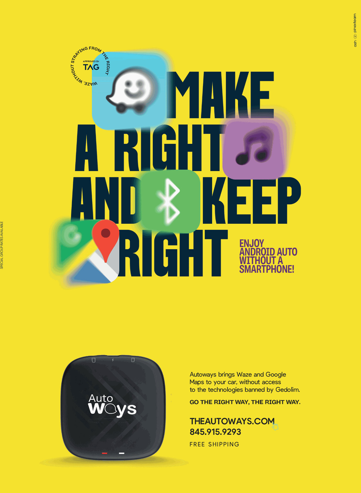 Used AutoWays | Waze and google maps device without screen, Sim card included!