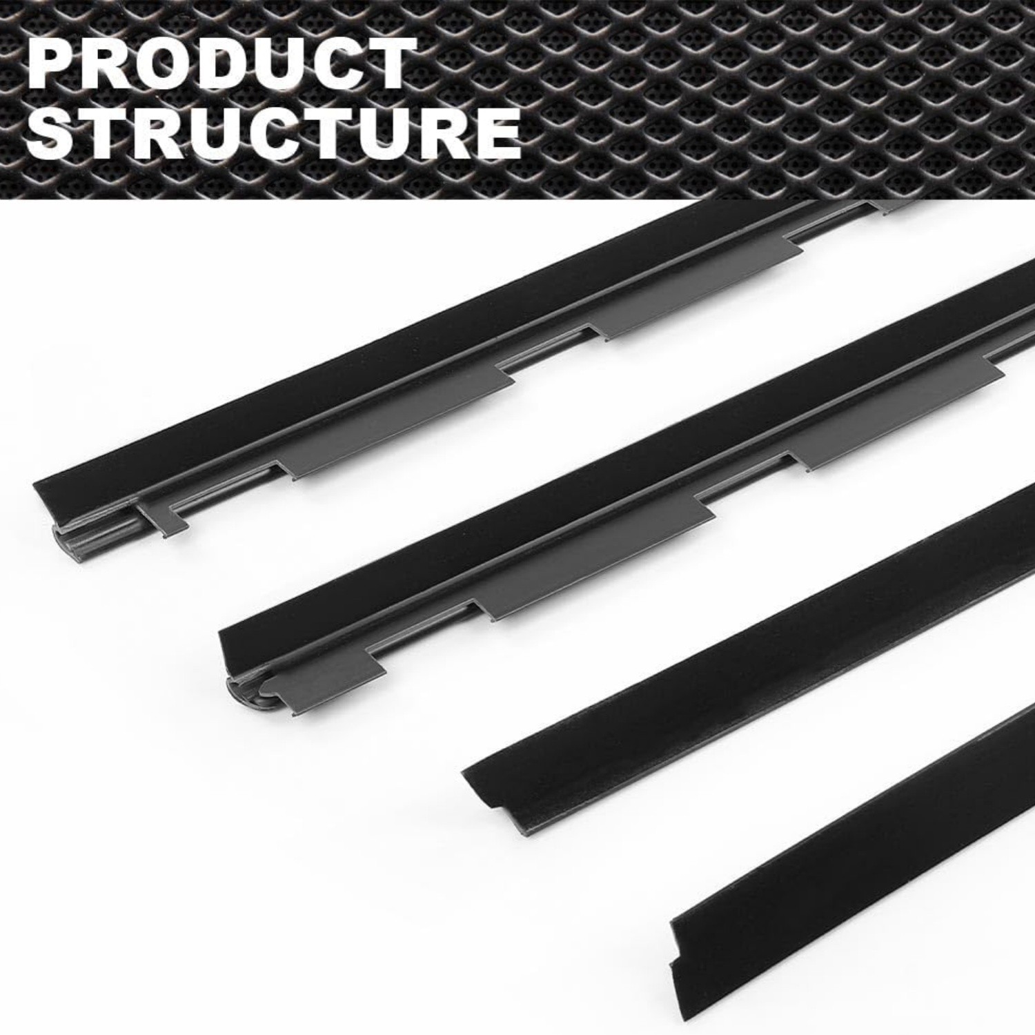 4PCS Fit Chevy Truck Inner & Outer Window Sweep Felt Trim Seal Weatherstrip