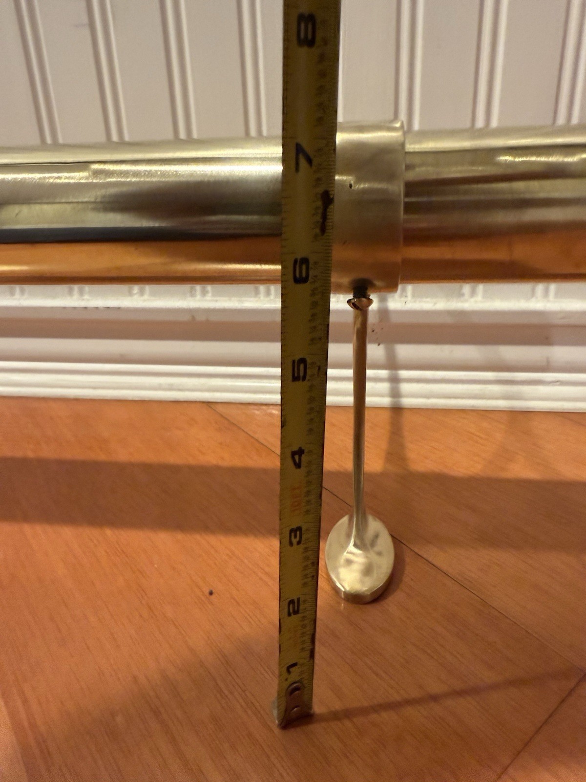 BRASS FOOT RAIL-BRASS BAR RAIL-HOME BAR COMPLETE RAIL 27.5”