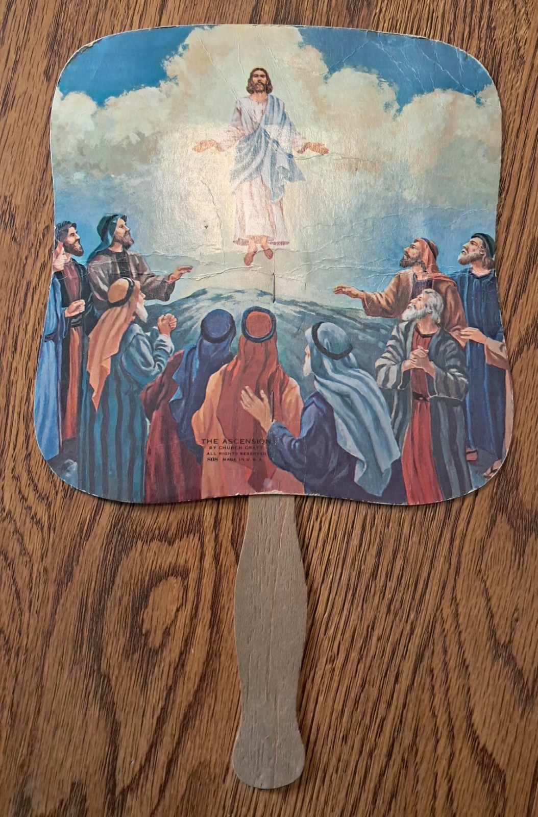 8 VINTAGE FUNERAL FANS PAPER ADVERTISING FANS (3) TRI-FOLD CHRISTIAN RELIGION