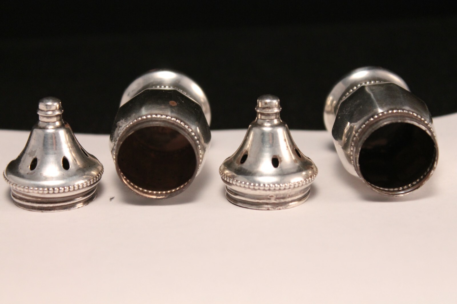 Vintage Vincent Lollo Sterling Silver Mini Salt & Pepper Shakers