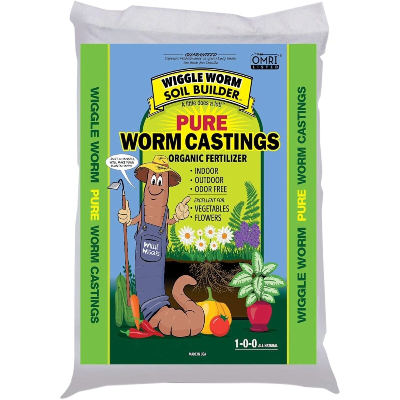 Wiggle Worm 100% Pure Organic Worm Castings - Organic Fertilizer, 4.5-Pounds