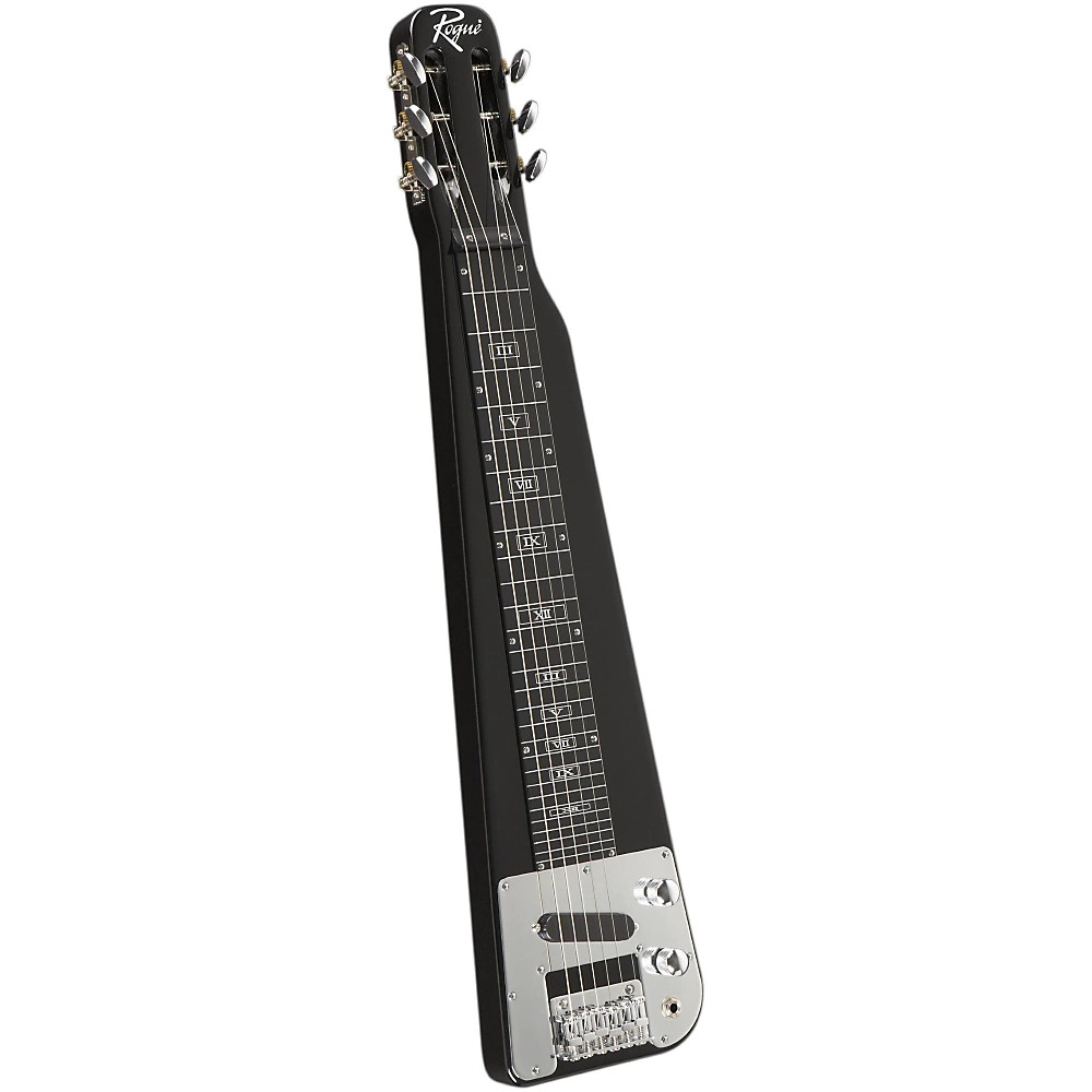 Rogue RLS-1 Lap Steel Guitar with Stand and Gig Bag Metallic Black