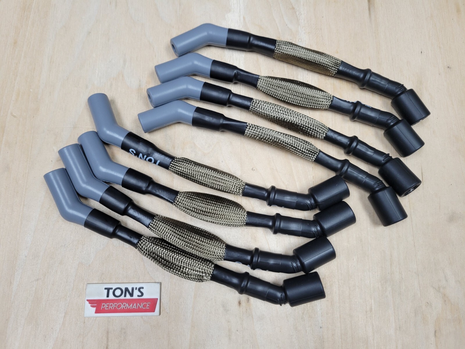 Ton's LS Spark Plug Wire Set 135 45 Corvette Camaro GMC Chevy 10mm Sleeved Ti
