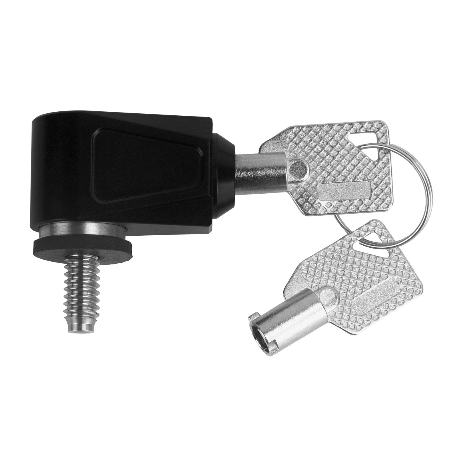 Black Seat Lock Push Pin 2 Keys Anti Theft Set For Harley Dyna Softail Touring