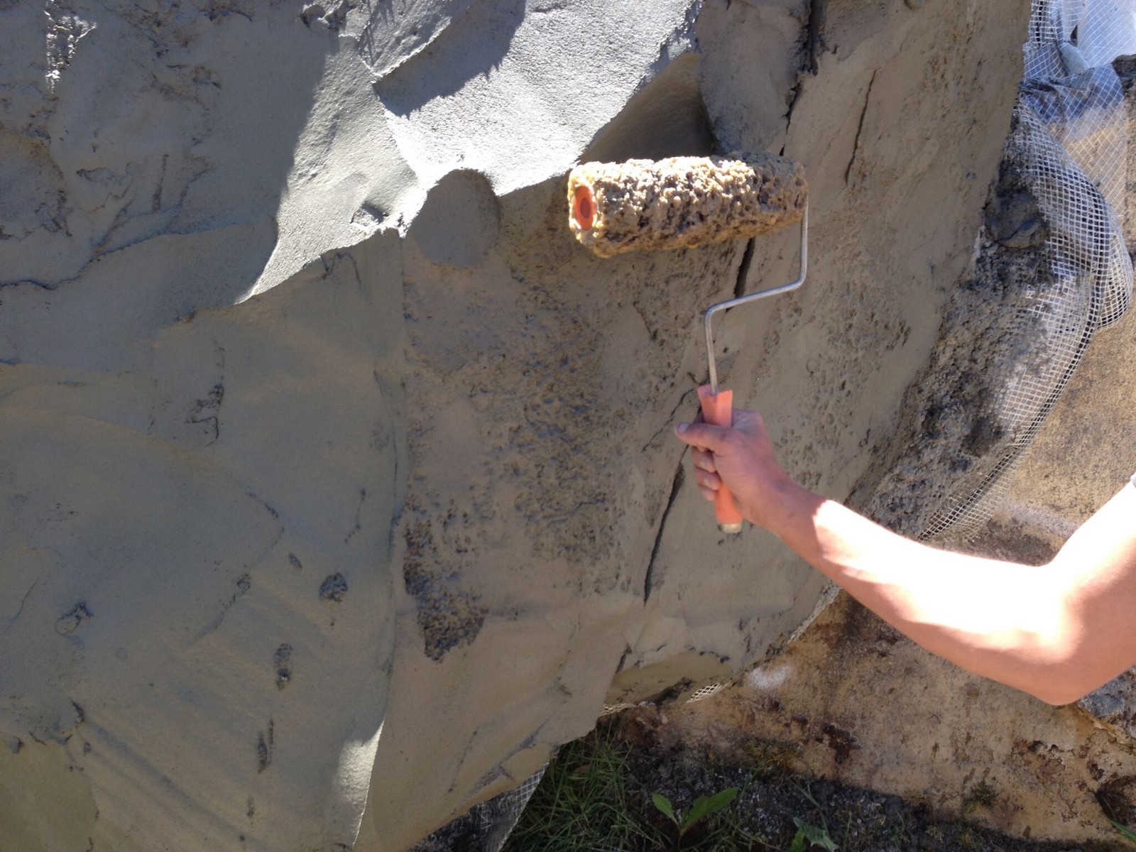 Walttools - Tru Texture Vertical Concrete Roller Sleeve - Coral Stone