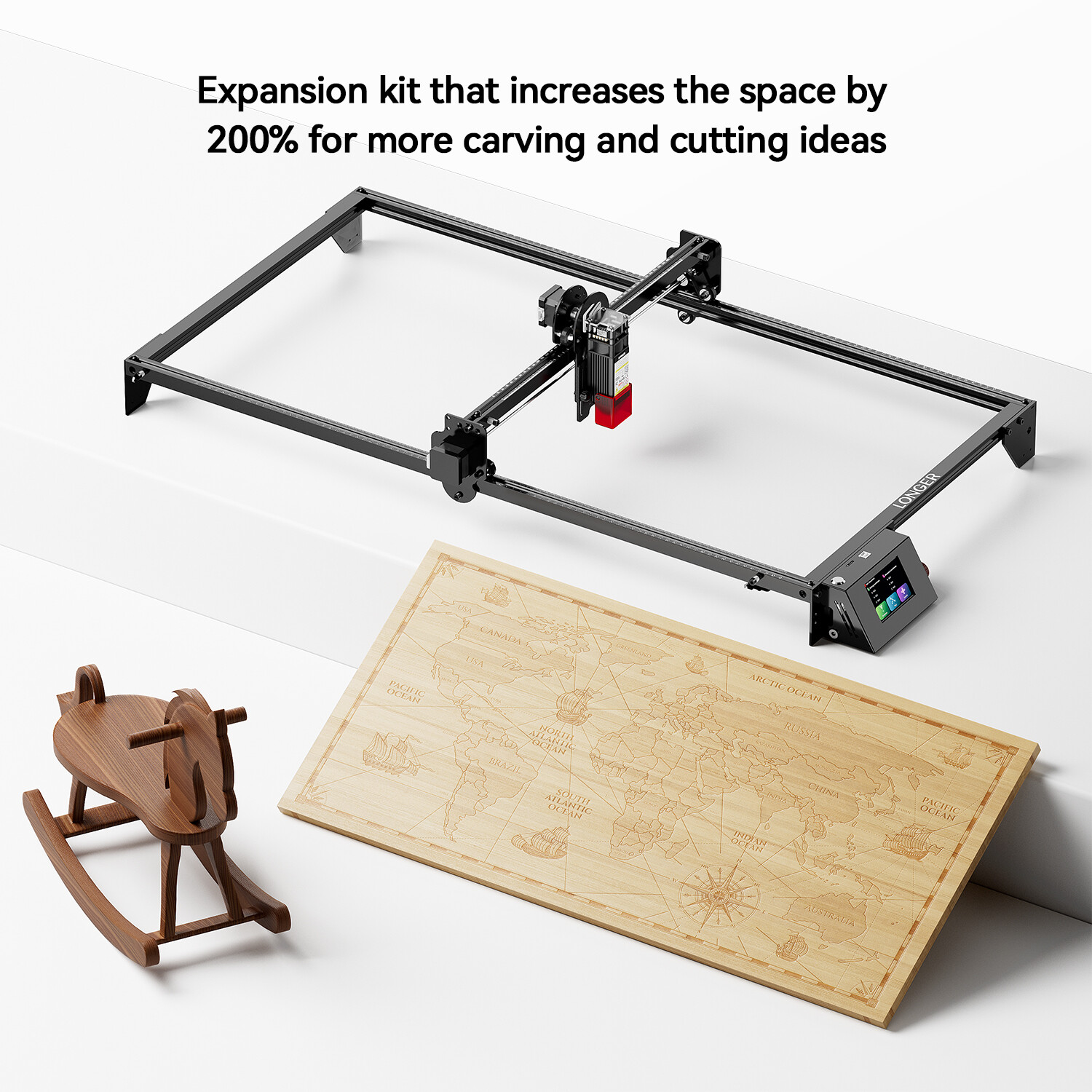 Longer RAY5 Extension Kit - Laser Engraver Area Expansion Kit for ray5 （Used）