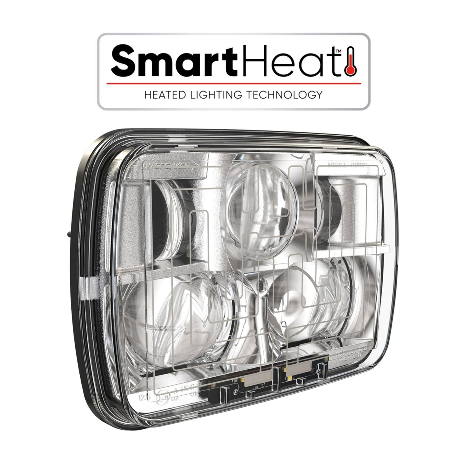 JW Speaker 0554461 8910 Evolution 2 LED Headlight High/Low Beam Heated w/Chrome