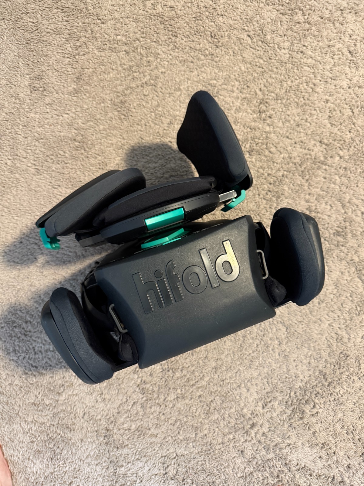 Hifold Adjustable Kids High Back Booster Seat Slate Grey