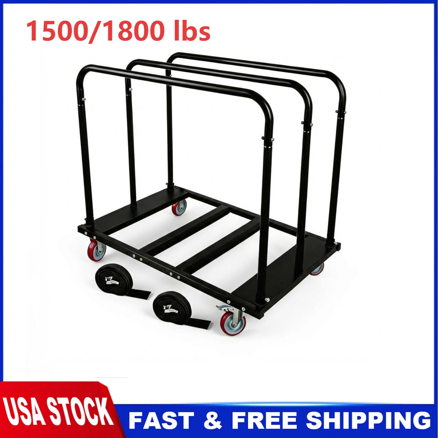 Heavy Duty Folding Panel & Drywall Cart Dolly 1500 / 1800 lbs 36x24in/46x29in