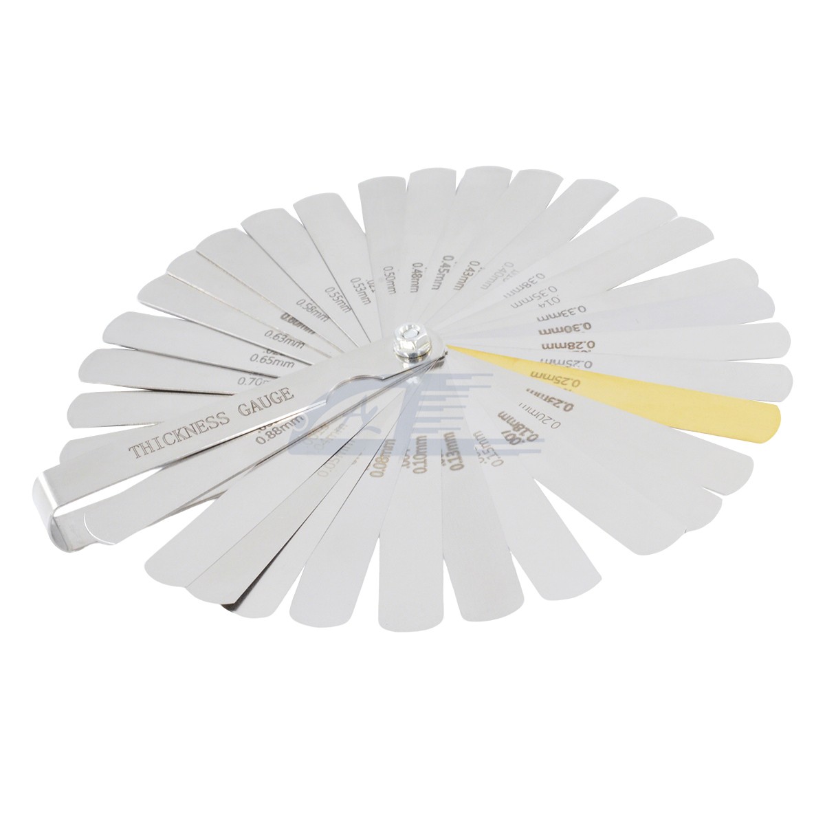 Universal Spark Plug Gap Tool Gapper & 32 Blades Steel Feeler Gauge Red Black