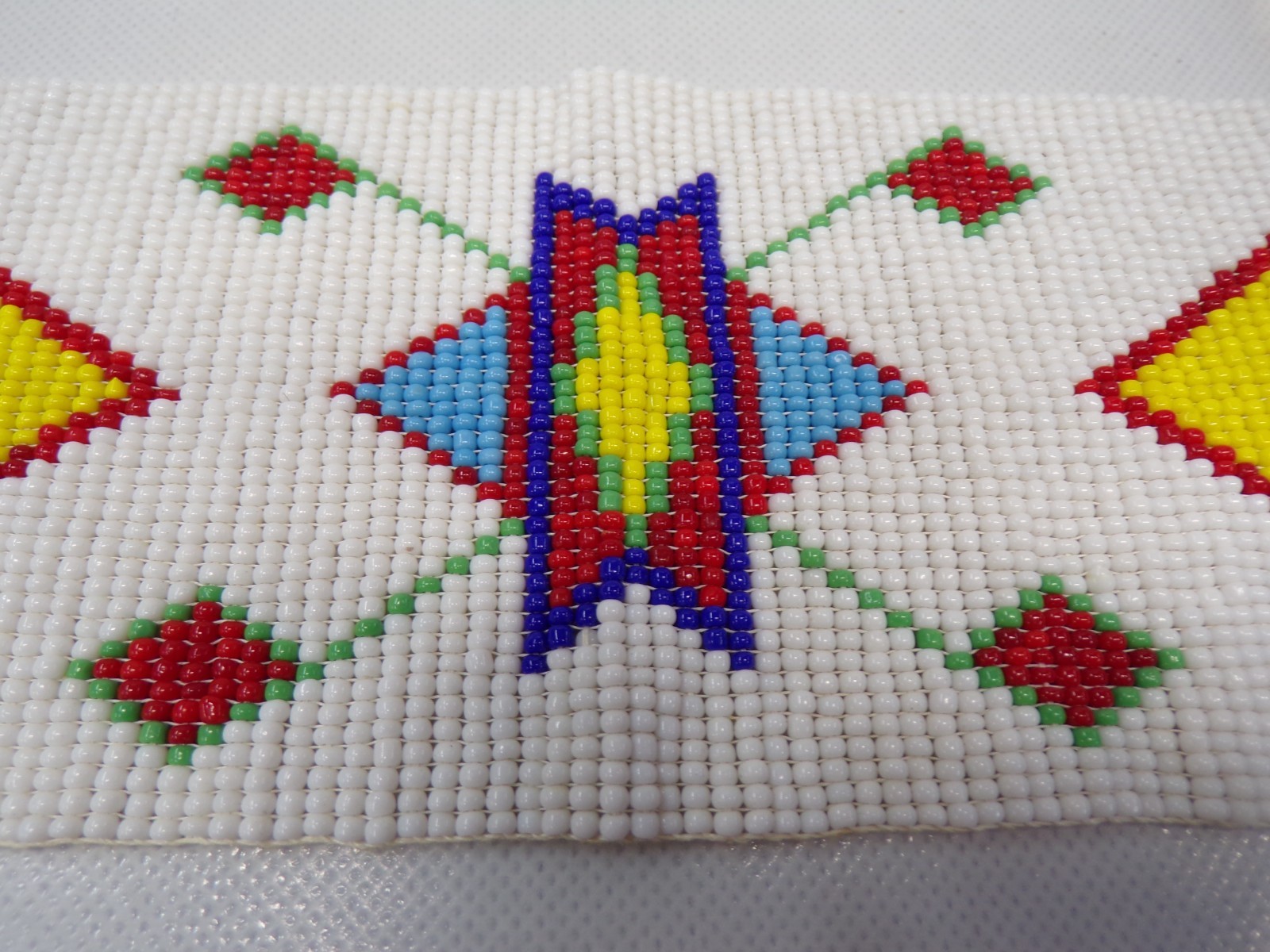 Vintage Handmade Native American Glass Bead Belt 19.5" Potawatomi?