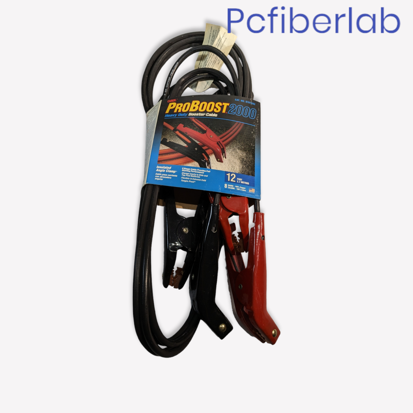 ProBoost 2000 8 AWG 12ft HD Jumper/Booster Cable 100% PURE-COPPER